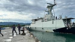 Kapal Perang TNI AL Sandar di Pelabuhan Samabusa Nabire Papua Tengah<
