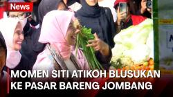 Blusukan ke Pasar Bareng Jombang, Siti Atikoh Dicurhati soal Kestabilan Harga 