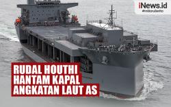 Infografis Houthi Sebut Rudalnya Hantam Kapal Angkatan Laut AS