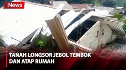 Tanah Longsor Jebol Tembok dan Atap Rumah Warga di Banyumas