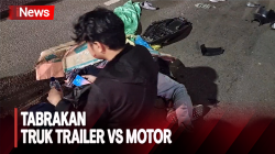Tertabrak Truk Trailer, Pemotor di Jakarta Barat Tewas di Tempat