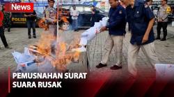 Hindari Penyalahgunaan, Ratusan Surat Suara Rusak di Jakarta Utara Dimusnahkan