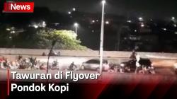 Meresahkan, Dua Kelompok Pelajar Tawuran di Flyover Pondok Kopi 