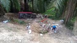 Kecelakaan di Mamuju Tengah, Truk Angkut 10 Ton Beras Terguling Masuk Jurang