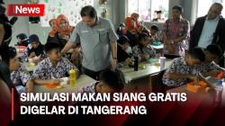 Dihadiri Airlangga Hartarto, SMPN 2 Curug Tangerang Gelar Simulasi Makan Siang Gratis