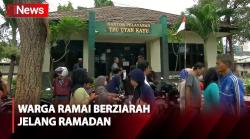 Laporan Langsung dari TPU Kemiri Rawamangun, Padat Peziarah Jelang Ramadan