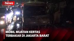Mobil Muatan Kertas Terbakar di Jakbar, Lalin Sempat Macet
