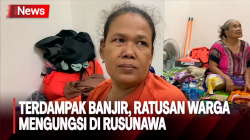 Ratusan Warga Mengungsi di Rusunawa Semper Barat Usai  Rumahnya Terendam Banjir