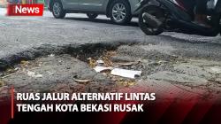 Waspada, Jelang Mudik Ruas Jalur Alternatif Lintas Tengah Kota Bekasi Rusak