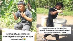Kisah Pilu Zaenal, Anak Yatim Piatu Penyandang Down Syndrome Hidup dengan Upah Rp2.000