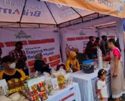 Belajar Transaksi Digital dengan QRIS BRI di Bazar Ramadan Pasar Nambangan<