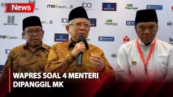 Wapres Ma'ruf Tanggapi 4 Menteri Dipanggil ke Sidang MK: Kewajiban Konstitusional