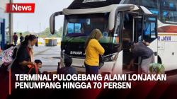 Jumlah Pemudik di Terminal Pulogebang Jakarta Timur Mengalami Kenaikan hingga 70 persen