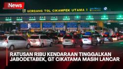 Ratusan Ribu Kendaraan Tinggalkan Jabodetabek, Lalin di GT Cikatama Masih Ramai Lancar