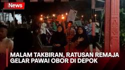 Sambut Idul Fitri 1445 H, Ratusan Remaja Gelar Pawai Obor di Depok
