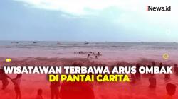 Panik Teriak Minta Tolong, 20 Wisatawan Terseret Ombak di Pantai Carita