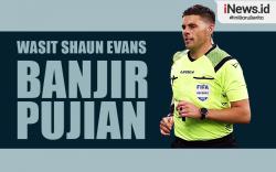 Infografis Wasit Shaun Evans Banjir Pujian usai Pimpin Indonesia vs Korsel