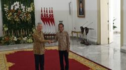 Presiden Jokowi Terima Kunjungan PM Singapura Lee Hsien Loong di Istana Bogor