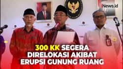 Menko PMK Ungkap Relokasi 300 KK Terdampak Erupsi Gunung Ruang Ditangani Kementerian PUPR