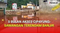 5 Bulan Akses Cipayung-Sawangan Terendam Banjir, Pedagang Warung Terdampak 