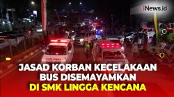 Jasad Korban Kecelakaan Bus di Subang Disemayamkan di Yayasan SMK Lingga Kencana