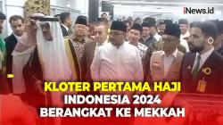Momen Menag Yaqut Lepas Keberangkatan Kloter Pertama Jemaah Haji Indonesia di Bandara Soetta