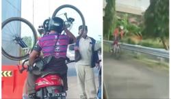 Viral Pesepeda Nekat Masuk Jalan Tol, Netizen: Malu-Maluin, Nanti Ketabrak Nyalahin