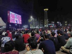 Bupati Kukar Gelar Nobar Timnas U-23 di Videotron, Hebohkan Tenggarong