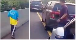 Viral 3 Mobil Tabrakan Beruntun Gara-Gara Bocah Nyeberang di Jalan Tol Jagorawi