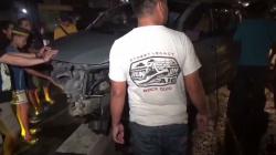 Kecelakaan di Gowa, Mobil Rombongan Pengantar Jemaah Haji Tabrak Pembatas Jalan<