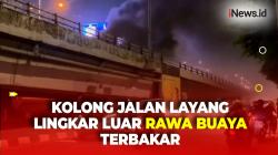 Kolong Jalan Layang Lingkar Luar Rawa Buaya Terbakar Gegara Ban Bekas
