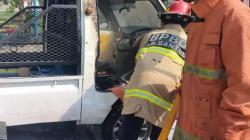 Percikan Api Sambar Tangki Bensin, Mobil Pikap Hangus Terbakar di Palbapang Bantul <