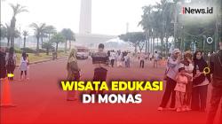 Pengunjung Isi Waktu dengan Wisata Edukasi di Monas pada Libur Anak Sekolah