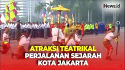 Suguhan Atraksi Teatrikal Perjalanan Sejarah Jakarta dalam Upacara di Monas