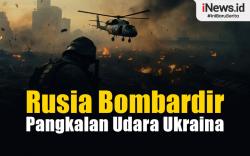 Infografis Rusia Bombardir Pangkalan Udara Ukraina