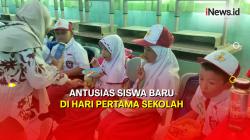 Ratusan Siswa Baru di SDN Pondok Kelapa 05 Pagi Jaktim Antusias Jalani Hari Pertama Sekolah 