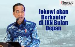 Infografis Jokowi Ungkap Rencana Berkantor di IKN Bulan Depan