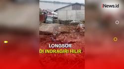 Longsor di Indragiri Hilir, Enam Rumah Warga Amblas ke Sungai