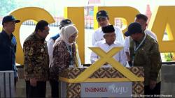 Wapres Ma'ruf Amin Resmikan Bendungan Cipanas, Siap Suplai Air ke Permukiman hingga Bandara Kertajati