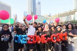 Seru! Kepengen Jogging Okezone.com Meriahkan CFD, Setiap Peserta Bawa Balon