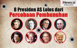 Infografis Daftar 8 Presiden AS Lolos dari Percobaan Pembunuhan