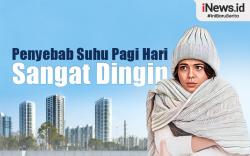 Infografis Penyebab Suhu Pagi Hari Sangat Dingin