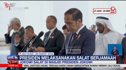 Momen Jokowi Salat di Masjid Presiden Joko Widodo di Abu Dhabi