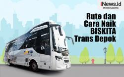 Infografis Rute dan Cara Naik BISKITA Trans Depok