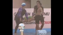 Viral Pelatih Renang Tendang Alat Vital Guru Perempuan 5 Kali sampai Pingsan Jatuh ke Kolam<