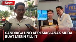 Sandiaga Uno Resmikan Fill-It, Mesin Air Minum Isi Ulang di Halte Transjakarta 