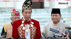 Usai Upacara Penurunan Bendera di IKN, Jokowi: Alhamdulillah Lancar dan Cuaca Mendukung