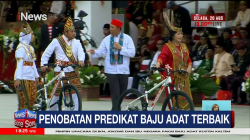Presiden Jokowi Beri Hadiah Sepeda kepada Tamu Undangan dengan Pakaian Adat Terbaik