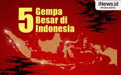Infografis 5 Gempa Besar di Indonesia