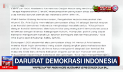 Darurat Demokrasi, Lebih dari 1000 Akademisi Sampaikan Sikap dan Keprihatinan